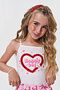 Conjunto Infantil Menina Regata Happy Day e Saia-Shorts