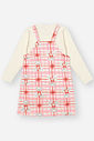 Conjunto Infantil Menina Blusa E Salopete Ursinho Rosa Mundo Cinti