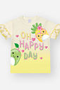 CONJ BLUSA E CICLISTA NT/AMARELO VAGALUME