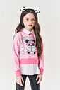 Conjunto Infantil Menina Blusão Panda E Calça Rosa Mundo Cinti