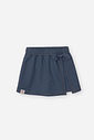 Shorts-Saia Bebê Menina Laço em Molecotton Jeans Escuro
