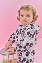 Conjunto Bebê Menina Jaqueta E Calça Panda Branco Mundo Cinti