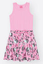 Conjunto Infantil Menina Blusão Menta e Vestido Rosa – Conjunto Menina Let’s Be Happy Mundo Cinti
