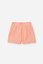 Conjunto Bebê Menina Blusa e Shorts Listrado Laranja Neon
