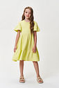 Vestido Infantil Menina Lemon em Moletinho Waffle com Strass
