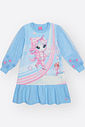 Vestido Infantil Menina em Malha com Sobreposição de Tule – Vestido de Inverno Mundo Cinti