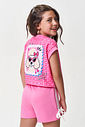 Trio Infantil Menina Regata e Short e Colete Poodle com Strass