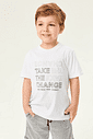 CONJ CAMISETA E BERMUDA BRANCO/DRESS BLUE