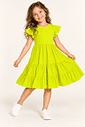 Vestido Infantil em Camadas Manga Curta Verde Vestido Infantil em Camadas Manga Curta Verde