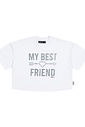 Blusa Teen Feminina My Best Friend Branca Dway