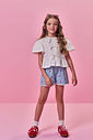 Camisa Infantil Menina em Tricoline com Laços e Babado