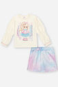 Conjunto Felpado Bebê Menina Rainbow Mundo Cinti