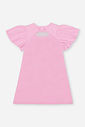 Vestido Infantil em Cotton com Estampa de Ursinha – Vestido Menina Verão com Strass ROSA IOGURTE