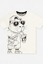 Camiseta Menino Menino Capivara Skater Natural