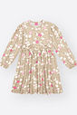 Vestido Infantil Menina com Estampa de Ursinha e Flores – Vestido Fofo Mundo Cinti