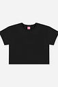 Blusa Infantil Menina Boxy Básica em Meia Malha Preta