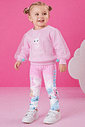 Legging Felpada Bebê Menina Pretty Friends Mundo Cinti