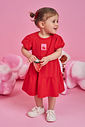 Vestido Bebê Menina Vermelho com Bolsa de Morango – Vestido Infantil em Moletinho Waffle Cinti Baby VERMELHO MARTE