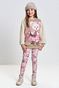 Conjunto Infantil Menina com Aplique Ursinha Mundo Cinti