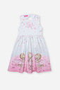 Vestido Infantil em Cetim Glow com Estampa de Ursinhas – Vestido Menina Verão com Strass ROSA IOGURTE