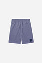 Conjunto Infantil com Camiseta e Bermuda em Nylon Stripe Denim