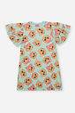 Vestido Infantil em Cotton Linho com Gatinhos – Vestido Menina Verão Verde Brisa VERDE BRISA