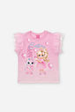 Conjunto Infantil de Aniversário com Saia Shorts em Tule Foil – Princesa Birthday Cinti ROSA IOGURTE