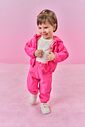 Calça Bebê Menina Veludo Rosa Neon Mundo Cinti