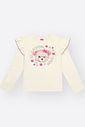 Look Infantil Feminino Inverno Ursinha com Saia Veludo Foil – Conjunto Inverno
