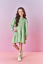 Vestido Infantil Menina Strass Verde Mundo Cinti