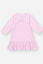 Vestido Bebê Menina Strass Laço Rosa Mundo Cinti