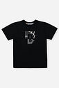Camiseta Infantil Estampa Basquete Grafismo Preto