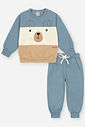 Conjunto Infantil Ursinho em Moletom Felpado – Look de Inverno Quentinho e Confortável