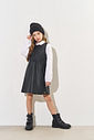 Vestido Infantil Menina Courino Preto CTV