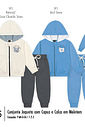 Conjunto Felpado Bebê Menino Mini Wolf Kippos