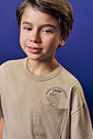 Conjunto Menino Camiseta e Bermuda Capivara Skater Latte