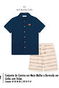 Conjunto Infantil Menino Resort Style Divertto AZ MARINHO/OFF WHITE