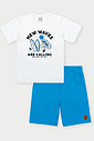 Conjunto Infantil Menino New Waves Branco Abrange