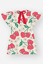 Vestido Menina em Cotton Cerejas Rosa Mundo Cinti