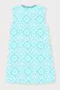 Vestido Infantil Estampado Space Cats Azul Abrange