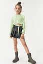 CONJ BLUSA ML E SHORTS/SAIA VD PARADISE/PRETO
