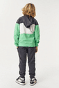 Conjunto Jaqueta Color Block E Calça Cinza E Verde CTV
