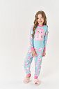 Pijama Infantil Menina Blusa Sweet E Calça Azul Mundo Cinti