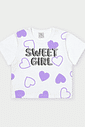 CONJ BLUSA E SHORTS BRANCO/LL AMETISTA