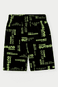 CONJ CAMISETA E BERMUDA VD FLUOR GREEN/PRETO