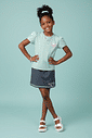 Conjunto Infantil Menina Morango Menta Abrange