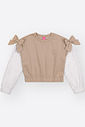 Conjunto em Moletom Felpado Infantil Menina Laços Beli.me