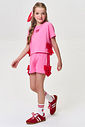 Conjunto Infantil Menina Blusa Boxy e Short com Laços