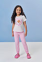Pijama Infantil com Blusa e Calça em Malha Botonê – Pijama Menina Verão de Ursinho NATURAL/RS IOGURTE