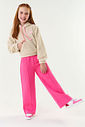 Calça Wide Leg Básica Rosa Abrange